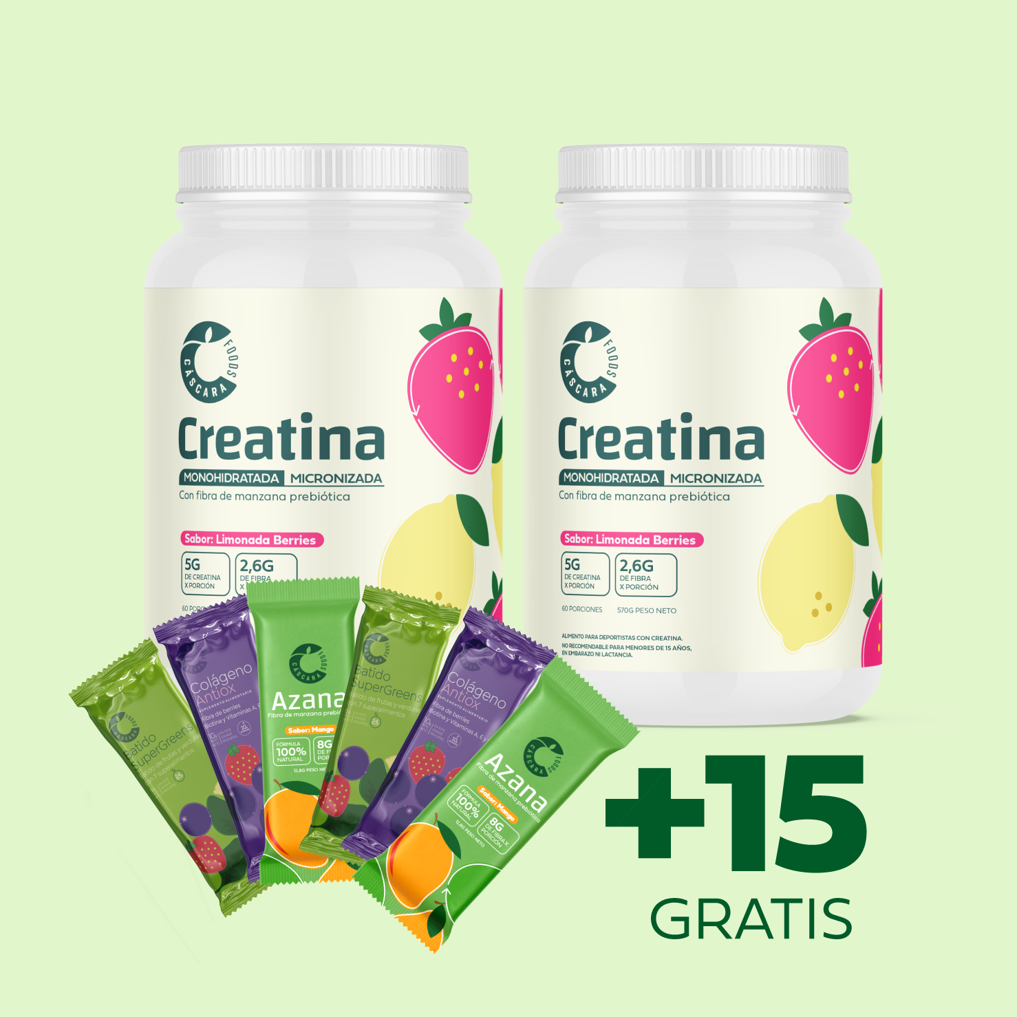 Pack 2x Creatina Monohidratada