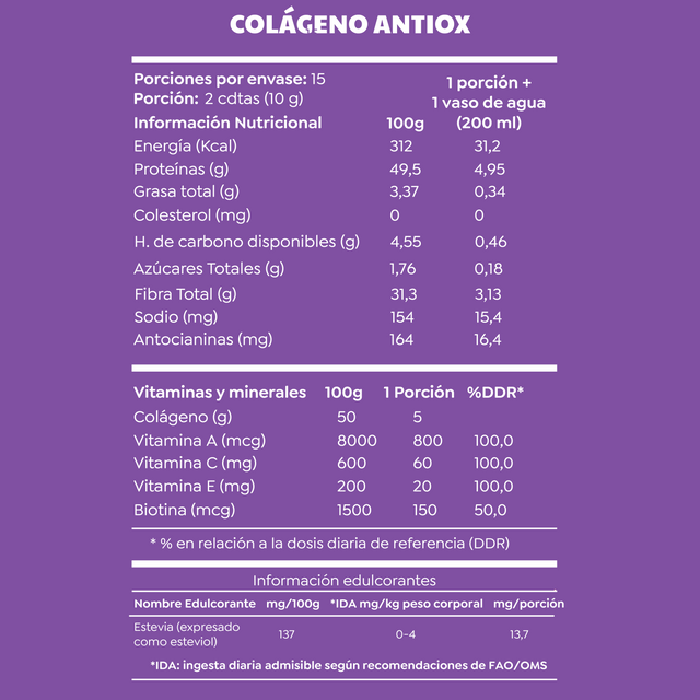 Colágeno Antiox - 90 días