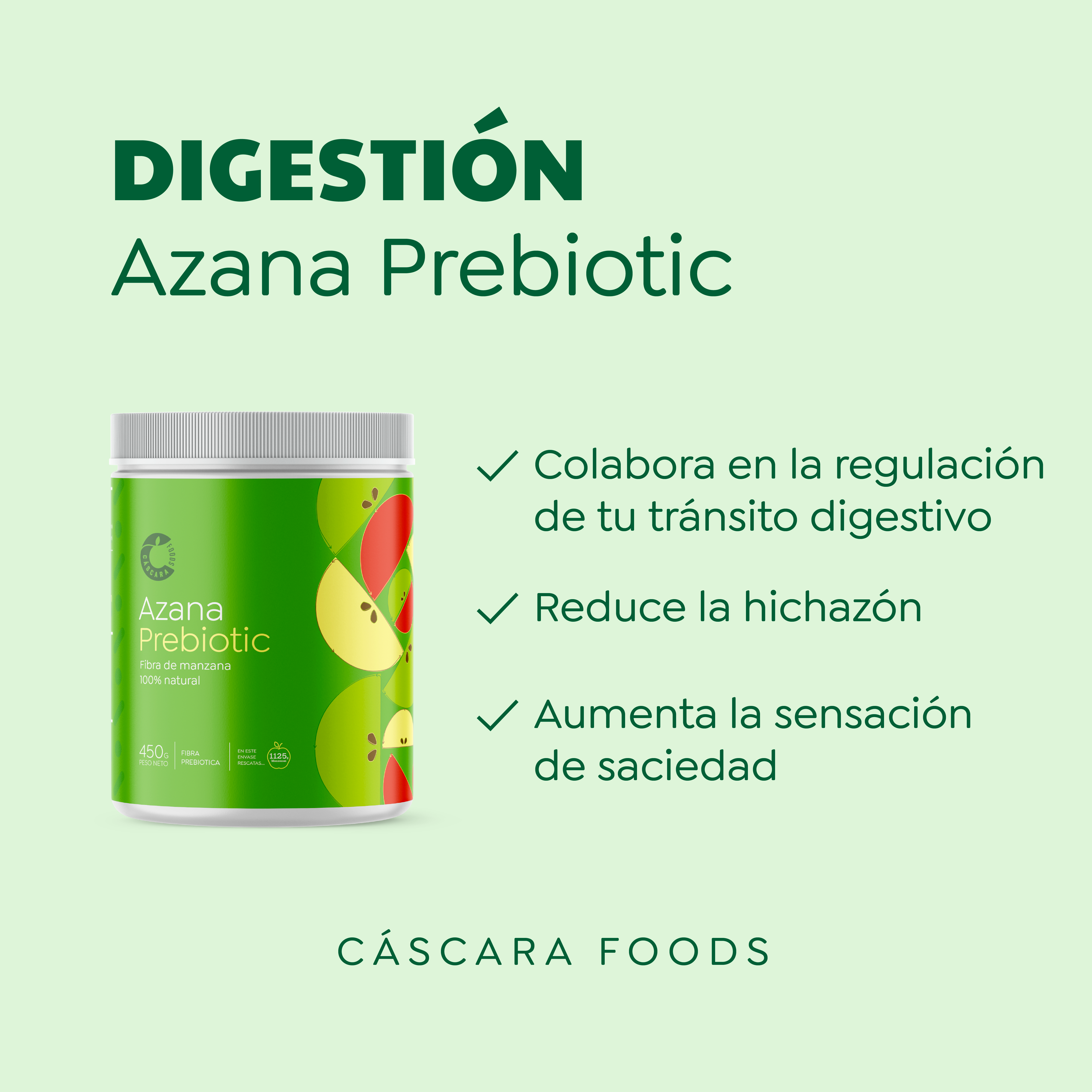 Pack Dani: 1 Azana Prebiotic + 1 Colágeno Antiox + 4 sachets de Supergreens Original