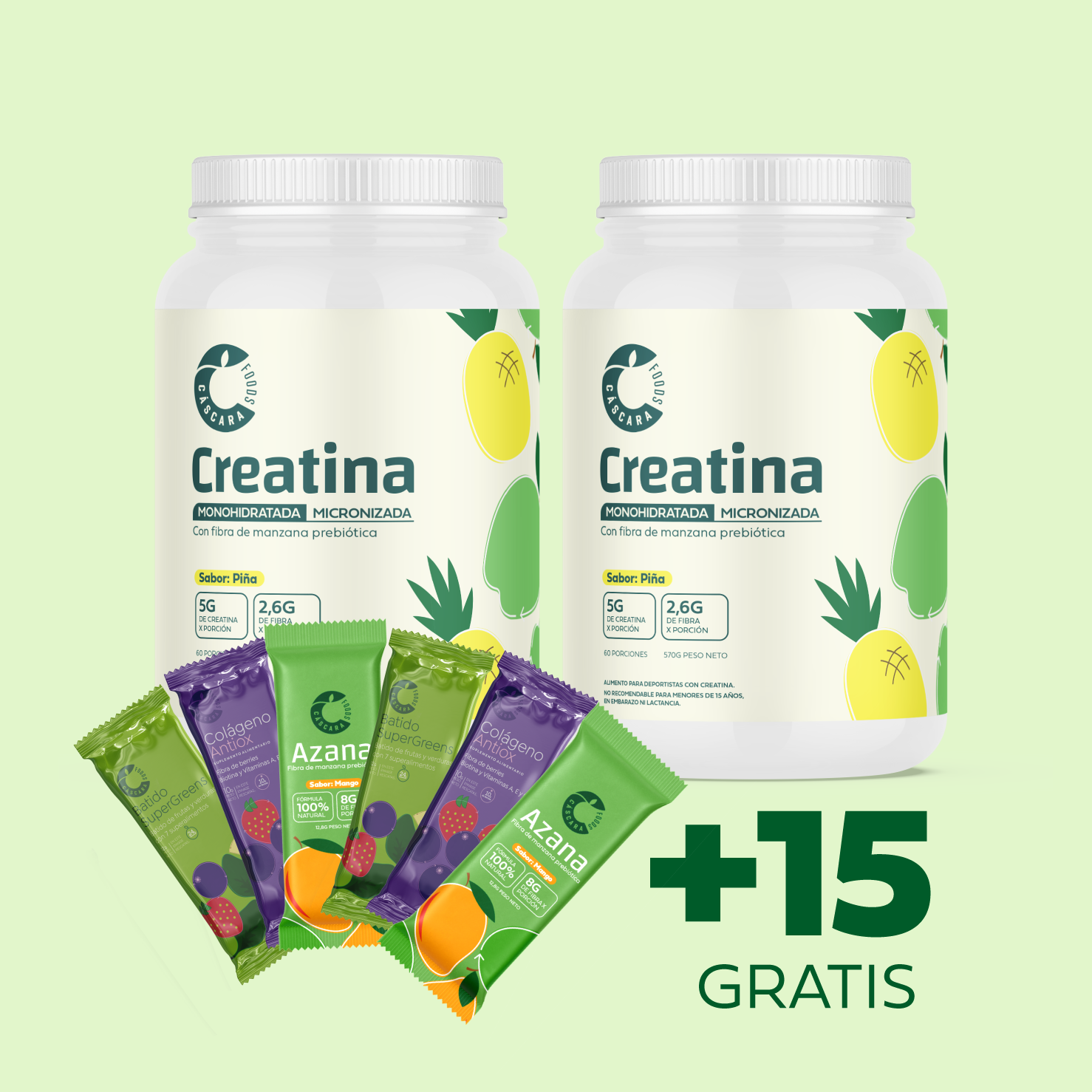 Pack 2x Creatina Monohidratada
