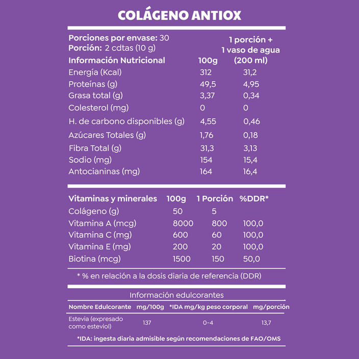 Colágeno Antiox 60 días