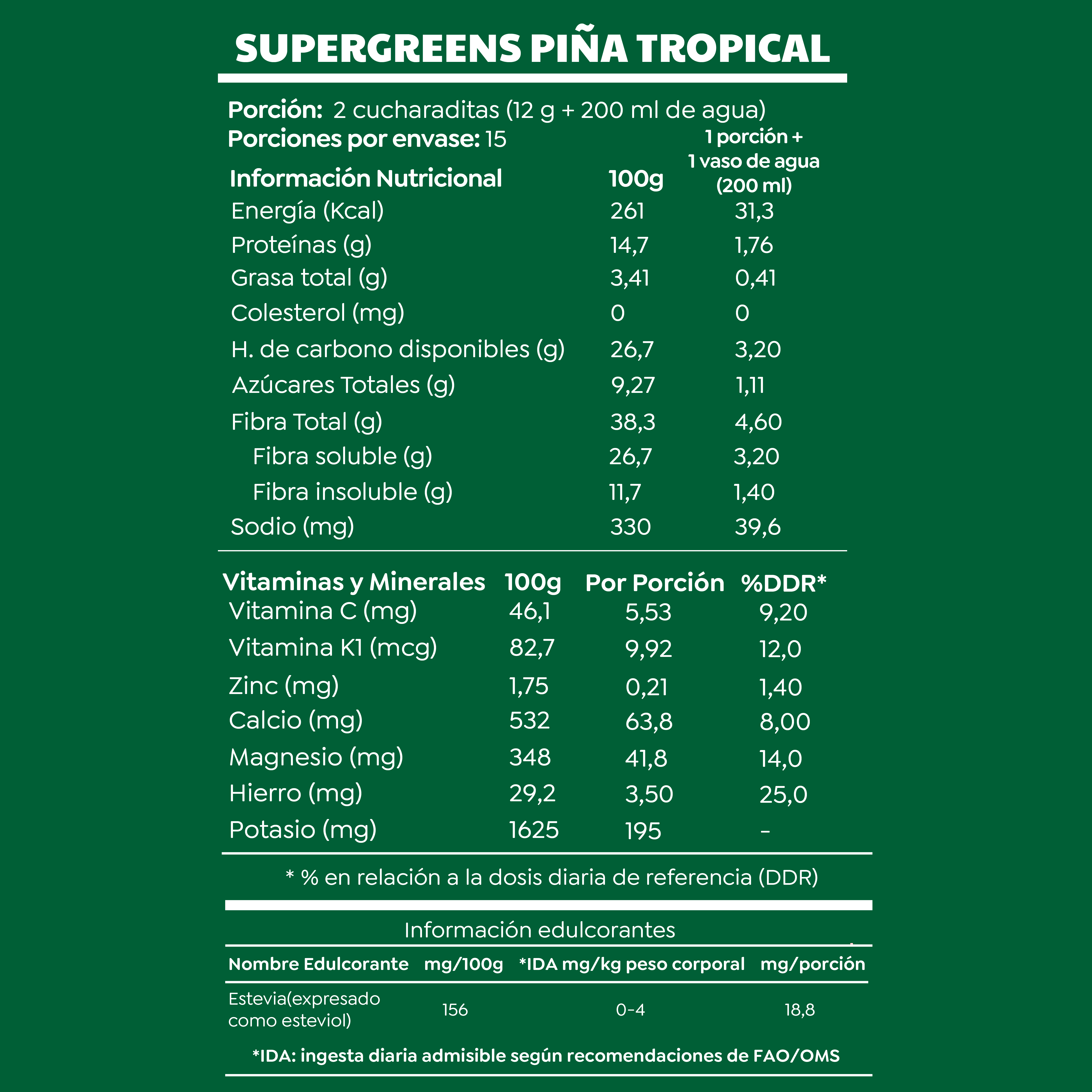 Batido SuperGreens 15 días Doypack