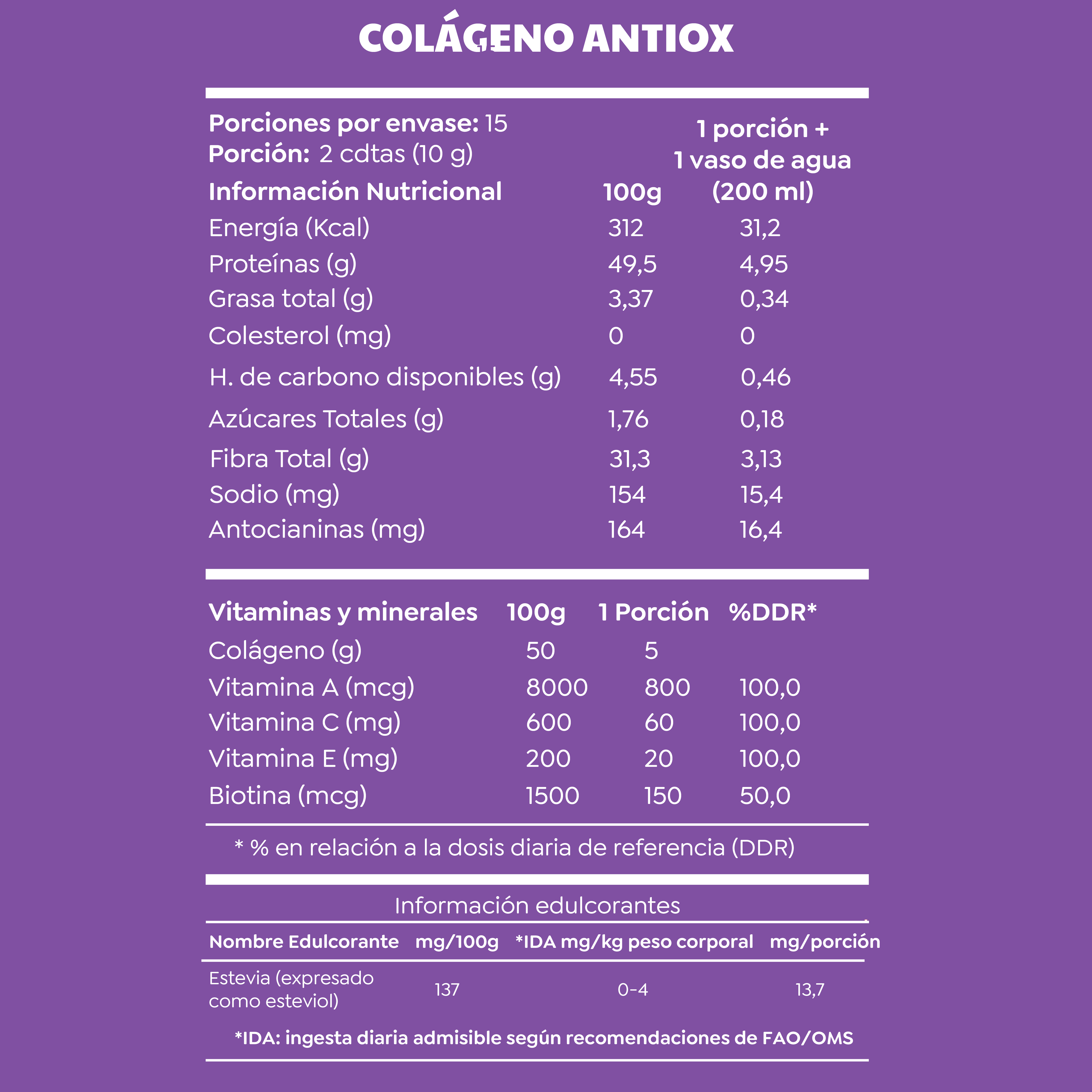 Colágeno Antiox - 15 días