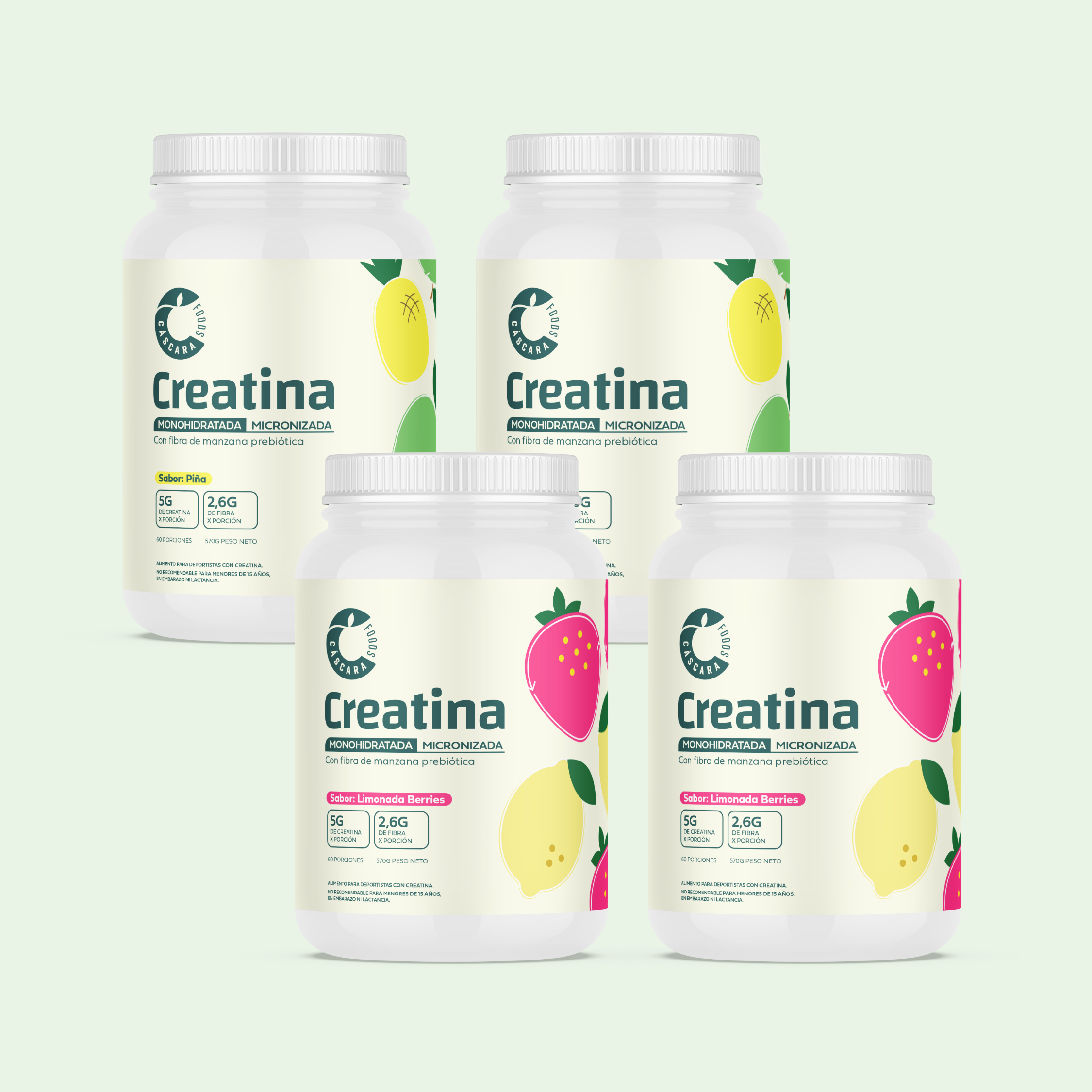 Pack x4 Creatina Monohidratada